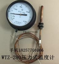 Shanghai Tianhu pressure thermometer WTZ-280 boiler thermometer 100 degrees 120 degrees 200 line 5