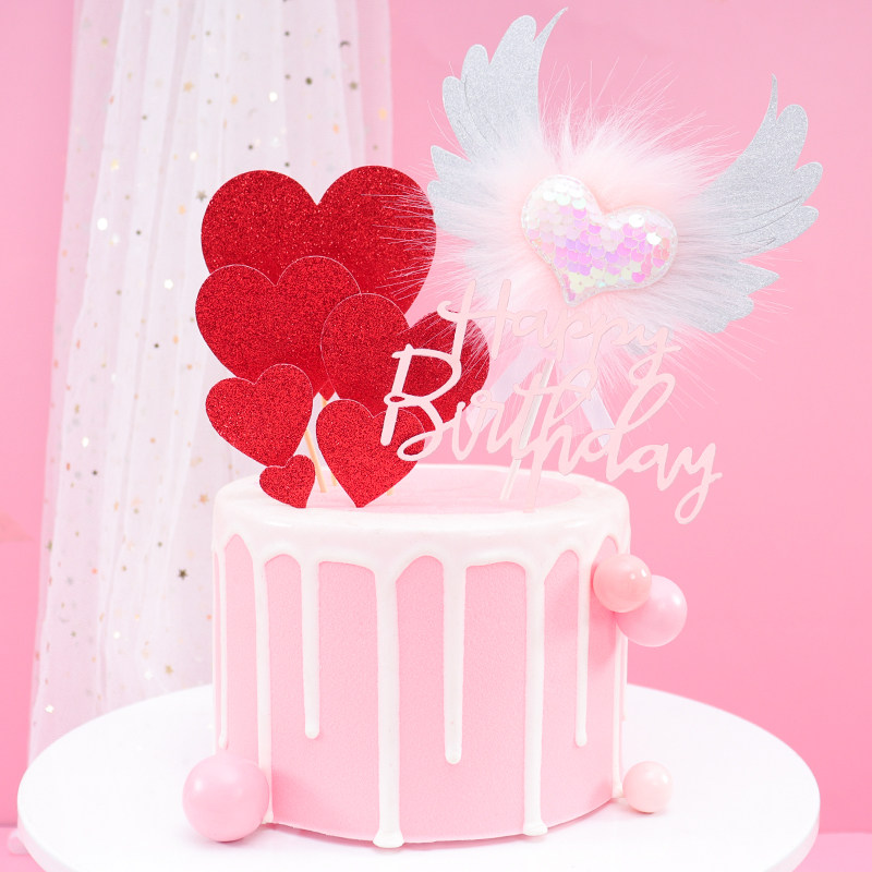 Baking cake decoration big and small stars love five-pointed star 7 cake plug-in dessert table cake decoration