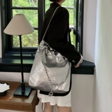 Bag of parody Мусорный мешок, серебряная сумка, вместительная и большая цепь, ведро, коллекция 2023