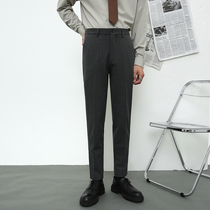 2021 trousers mens striped slim British business formal casual pants trend non-iron autumn suit pants
