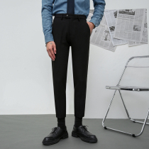 Spring and Summer 2021 Pants Men Korean Slim Small Feet Solid Color Joker British Casual Pants Business Dress Pants