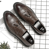 Spring and Autumn Yinglun small leather shoes men Korean version of leisure professional business dress trend one-foot lazy Bean shoes