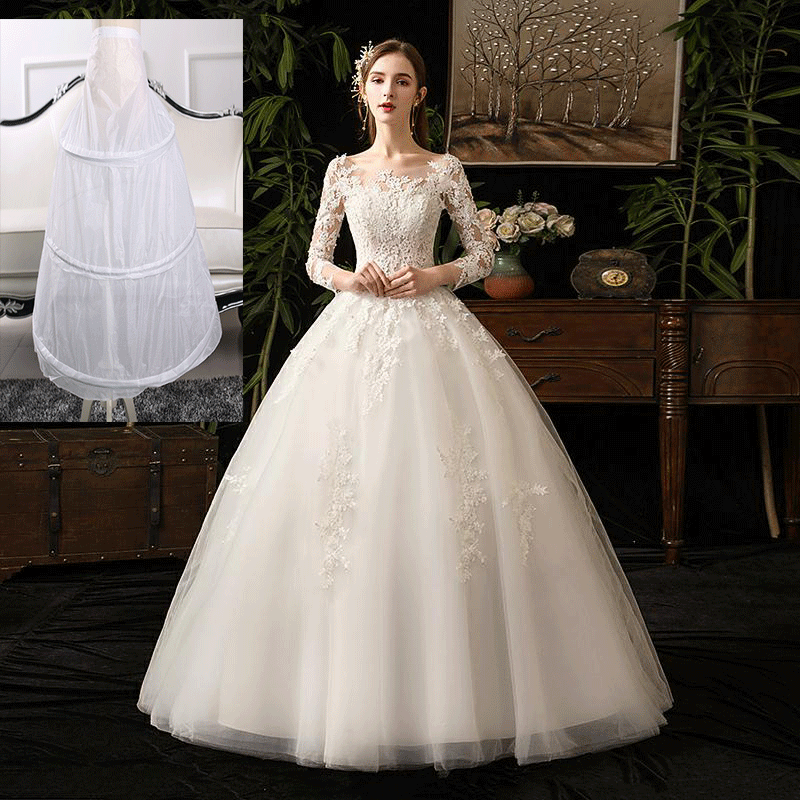  Single wedding dress plus skirt+M   + $0.48 