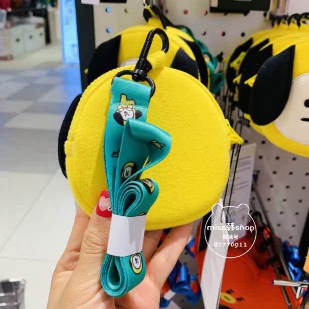Hàn Quốc BTS nhóm chống đạn BT21 dây buộc nhỏ mặt lớn ví tiền xu túi tiền túi thẻ dễ thương ví nhỏ - Ví / chủ thẻ ví đựng tiền nữ