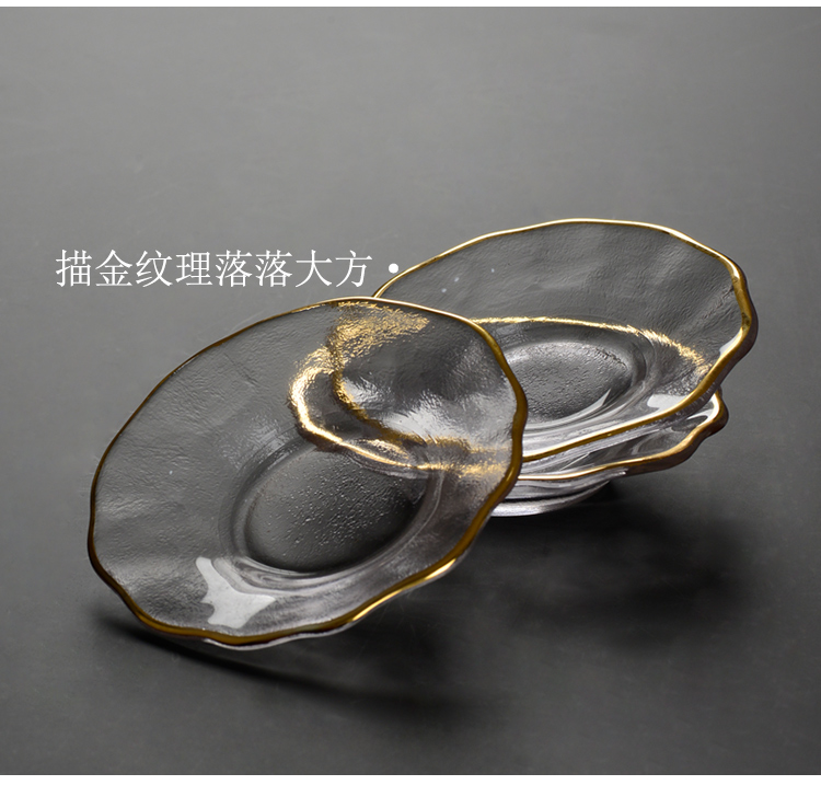 Một điều trà Zen Coaster trà thủy tinh chịu nhiệt Cốc giữ cách nhiệt làm bằng tay pha lê trong suốt trà pad bộ phụ kiện trà đạo bình ủ trà 10l
