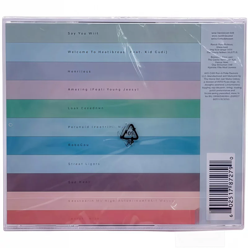 Канье Уэст 808s & Heartbreak CD Музыкальный альбом Сердечная разбитость