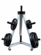 Commercial Barbell Plate Storage Rack for Personal Training Studios and Gyms, Large Hole and Small Hole Barbell Plate Display and Storage Rack