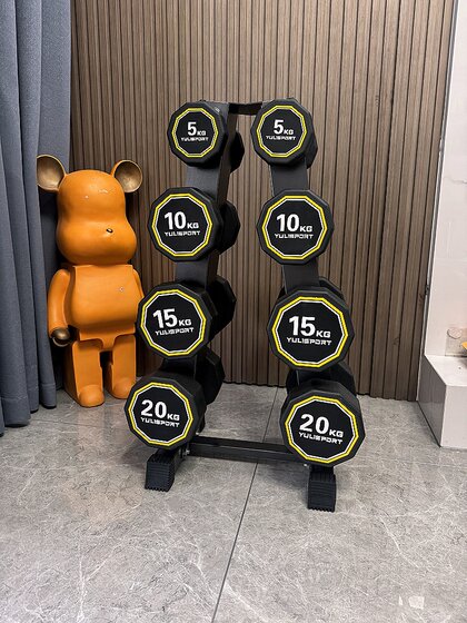 Multi-Functional Commercial Pure Steel Dumbbell Set Combination for Men's Fitness, Home Dumbbell Rack, Commercial Equipment Fixed Dumbbells