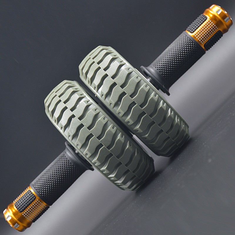 Two-wheeled abdominal wheel home fitness mute beginner abdominal exercise abdominal exercise abdominal roller abdominal wheel