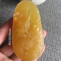 Natural jade Yunnan Huanglongyu boutique handlebar pieces dragon hands to play cards