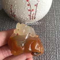 Yunnan Longling Huanglong Jade boutique pretty color ancient beast small waist hanging play men and women models