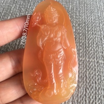Natural jade Yunnan Huanglong jade large trend to Guanyin pendant mens pendant