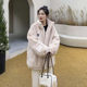 2023 Winter Imitation Rex Rabbit Fur Women's Mid-length Loose Thickened Lamb Wool Coat Stand Collar Plush Plush Coat