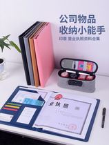 Large industrial and commercial business license package storage seal storage package certificate briefcase original copy protective cover frame
