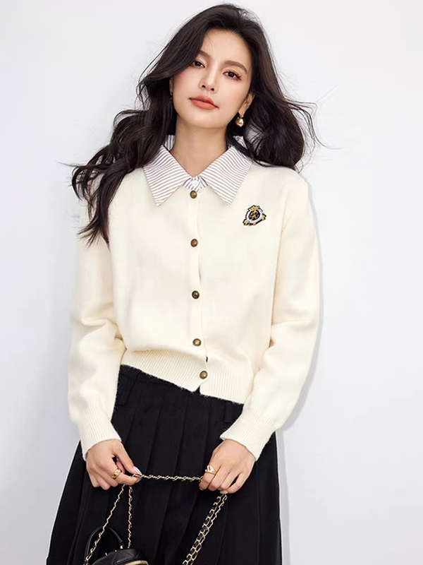 Clearance Vintage Round Neck Knit Sweater for Women, Spring and Autumn Design, Lazy Style, Soft and Cozy Base Sweater, Thickened Inner Layer Top