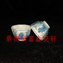 Jingdezhen factory porcelain early fine pastel hand-painted orchid Octagon tea cup Octagon tea cup one-cup cup