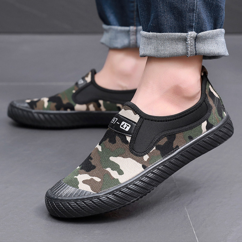 Men's liberation shoes construction site wear-resistant work shoes labor insurance shoes work rubber shoes military training shoes women's soft-soled camouflage shoes