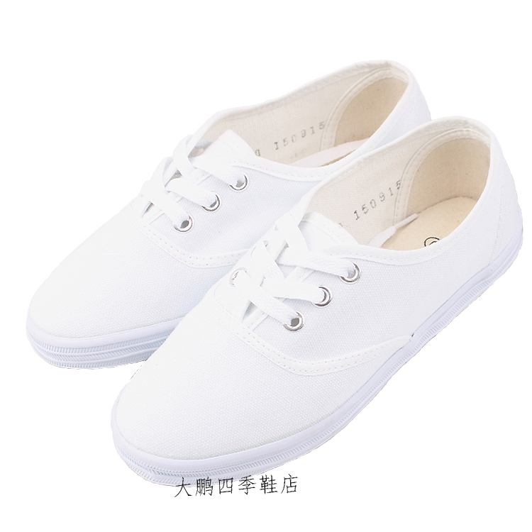 Children's dance shoes boys' gymnastics shoes girls white sneakers dance small white shoes primary school sports meet white canvas shoes