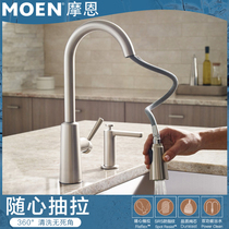 Moen Riley Hot and cold faucet Pull-out sink Single handle pull-down kitchen faucet 7402C 7402SRS