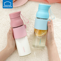 Music Buckle Legbuckle Glass Cup Men And Womens Tea Cup Students 500ml Cute Glass Water Cup Portable Minimalist Office