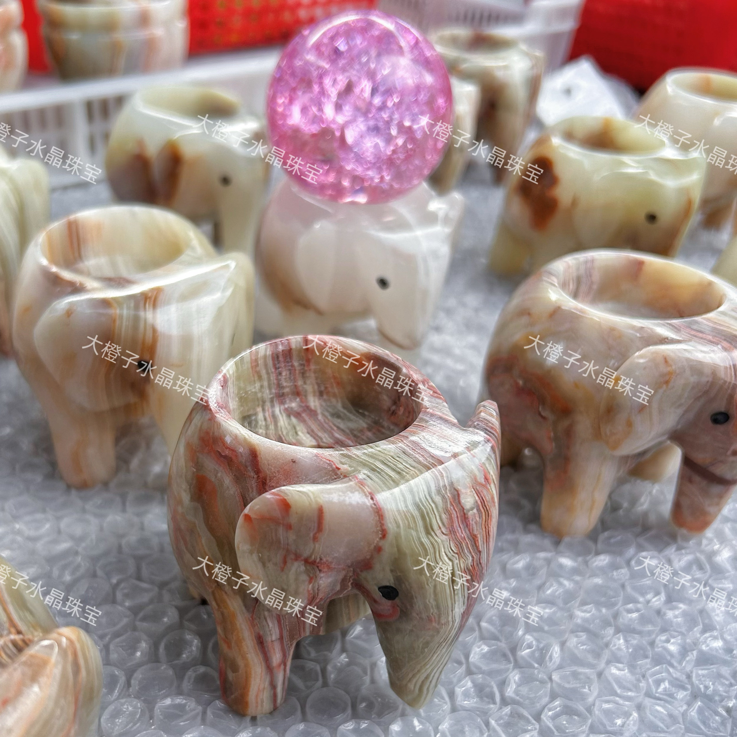 手工雕刻水晶摆件天然白水晶工艺品龙龟造型东南亚风格-Taobao-Tmall