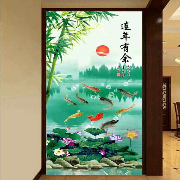 Art glass Xuanguan separates the aisle backdrop to more than a year