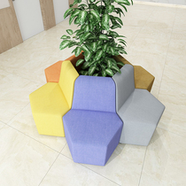 Early Education Center Kindergarten Training Institution tutorial class Hall corridor children creative fabric rest area sofa stool