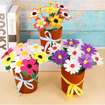 Childrens hand - woven carnations bouquet Diy creative diy paste woven pot making material package
