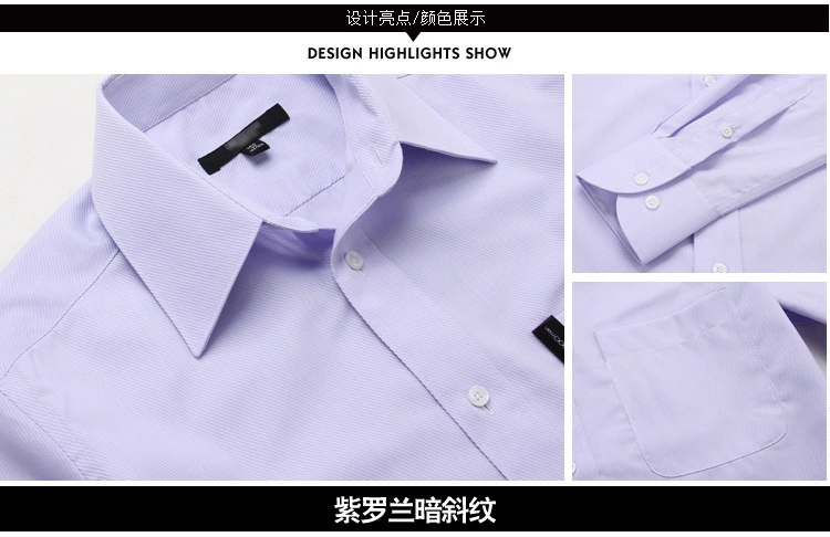 Áo sơ mi nam dài tay G2000 Business Slim Ink Blue Pure White Spring and Autumn Free Shirt sơ mi kaki nam