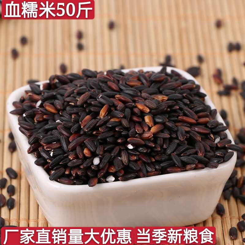 High quality Northeast black glutinous rice 50 kg Xinxue glutinous rice black sticky rice 25kg(Jiangsu, Zhejiang, Shanghai, Anhui, Shandong)