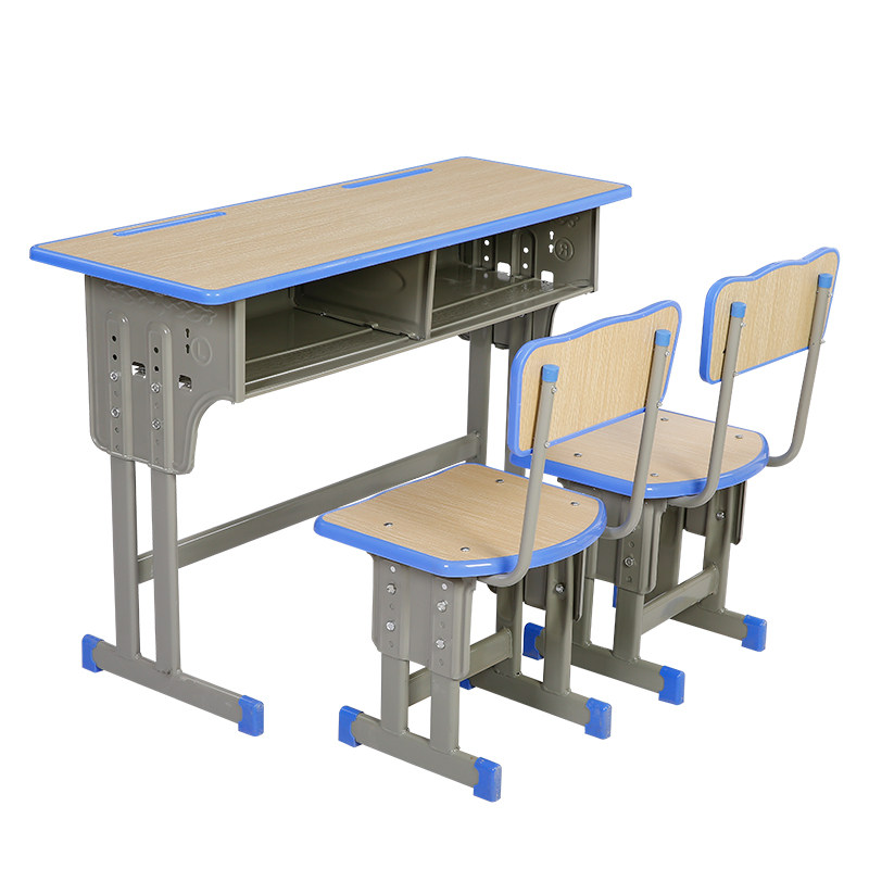 Manufacturer Direct sales primary and middle school students class and chairs school table and chairs single double tutoring class training course can lift desk