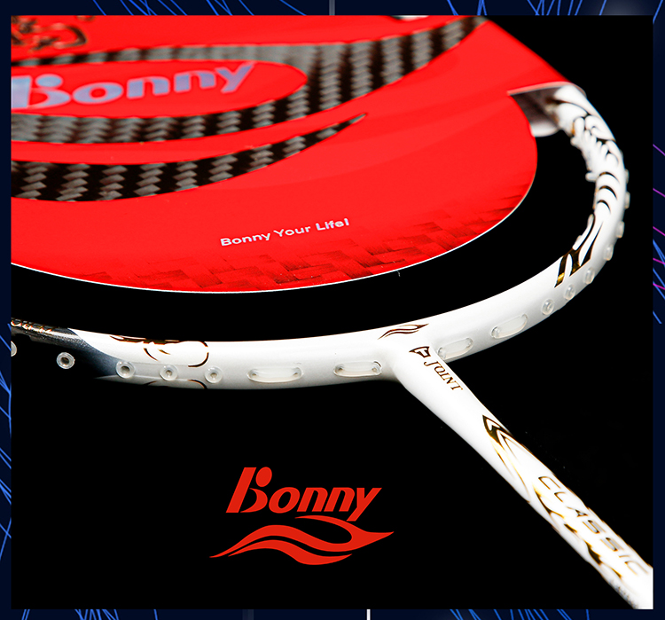 Bonny Boli Wu Que 8888AX Chopper Badminton Racket Attack Pat Purple Yan White Chopper Ghost
