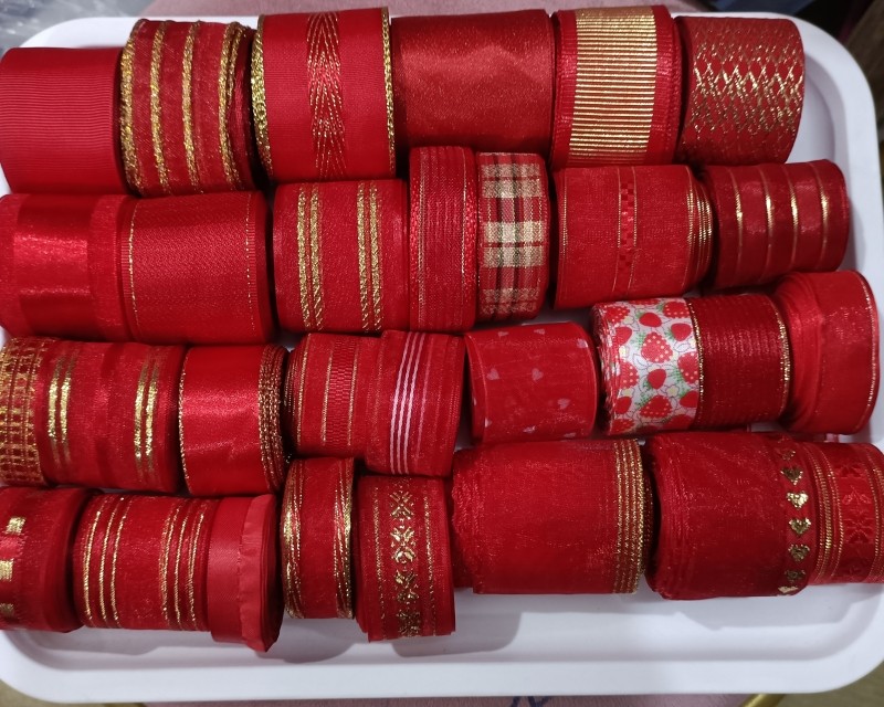 🎉 New year's essential! handmade red ribbon bow hair accessories for a ...