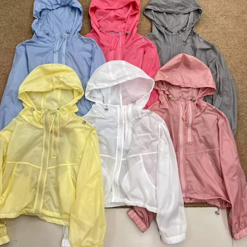 European Station 2026 Summer New Double Zipper Sun Protection Clothing Women's Hooded Solid Color Loose Breathable Sun Protection Jacket
