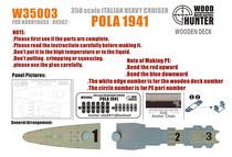 Dandong online purchase hunter W35003 1350 Italian Navy Polar Heavy cruiser with 86502