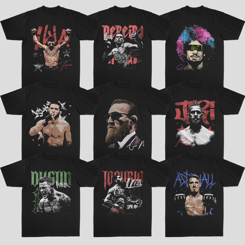 Ufc Toplia Pereira Trash Talk Diamond Garcia Portrait Print Direct Print Boxing Mma Short-Sleeve T-Shirt