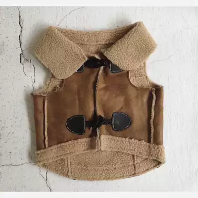 Fadou clothes Bago clothes fat dog clothes lamb cashmere thick vest suede vest warm in autumn and winter