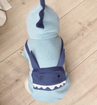 Fadou clothes Bago Wei Yi plus velvet padded Wei Yi pet dog autumn and winter clothes small dinosaur Wei Yi