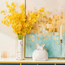 Creative Light Lavish Ceramic Cute Rabbit Tissue Box Living Room Home Bedroom Tea Table Tabletop Minimalist Cartoon Drawing Paper