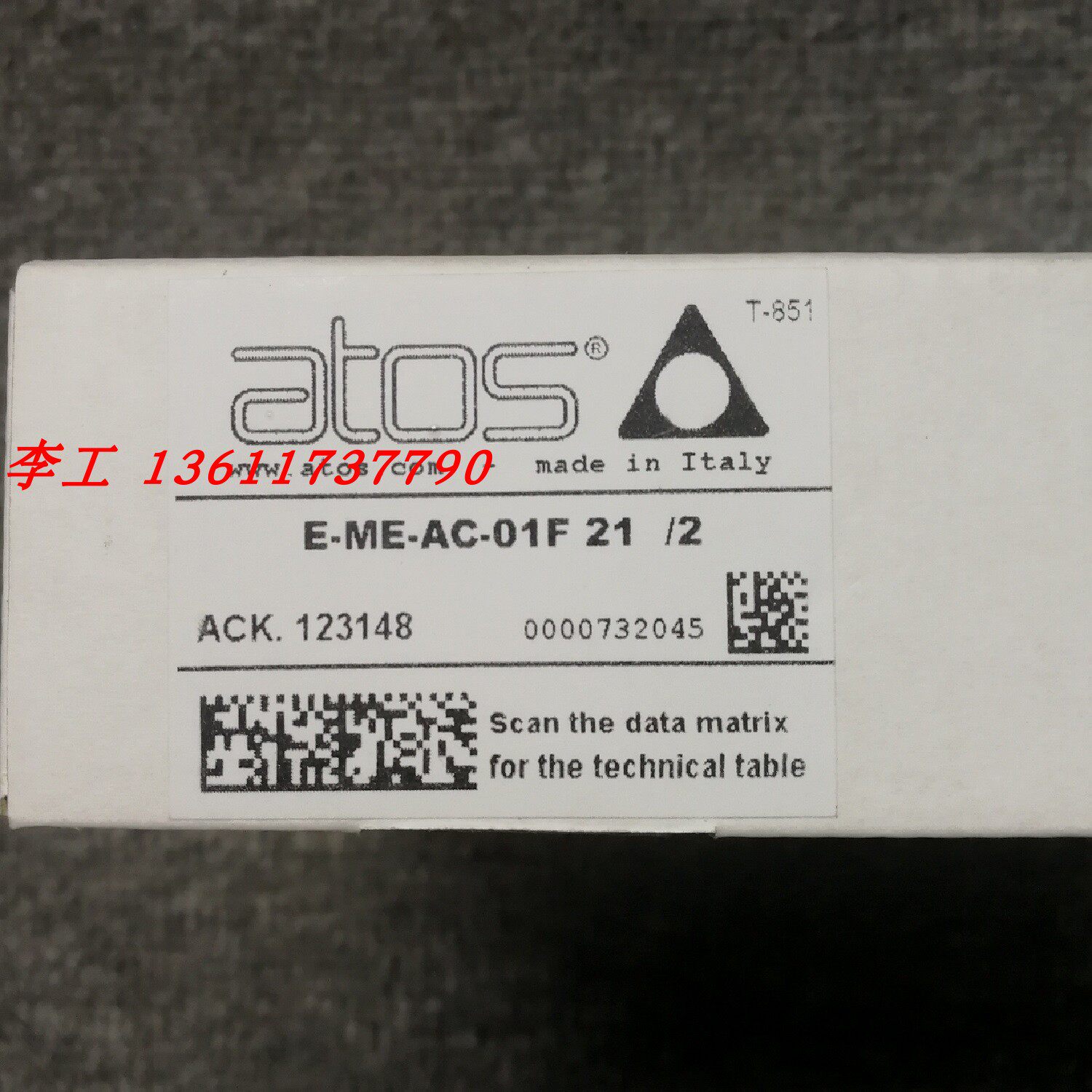 Italian ATOS Atos proportional valve E-ME-AC-01F amplifier original