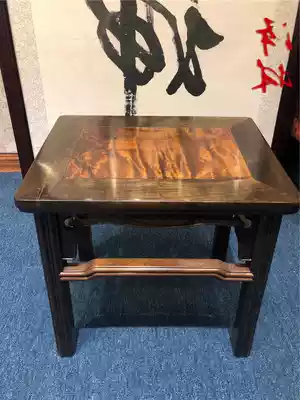 Authentic authentic golden nanmu gloomwood large bench shady wood ebony stool rich stool line tenon