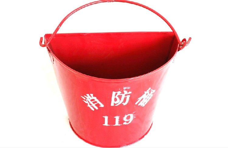 Fire sand bucket yellow sand bucket semi-cylindrical thickened fire bucket fire equipment miniature fire station