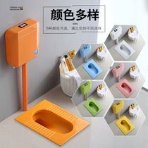 Squatting pan home squatting pit-type water tank suit bathroom complete toilet squat toilet urinal deodorant stool