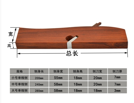 Woodworking Planer single-line planing large, medium and small drawing planing woodworking tools Planer handmade planer