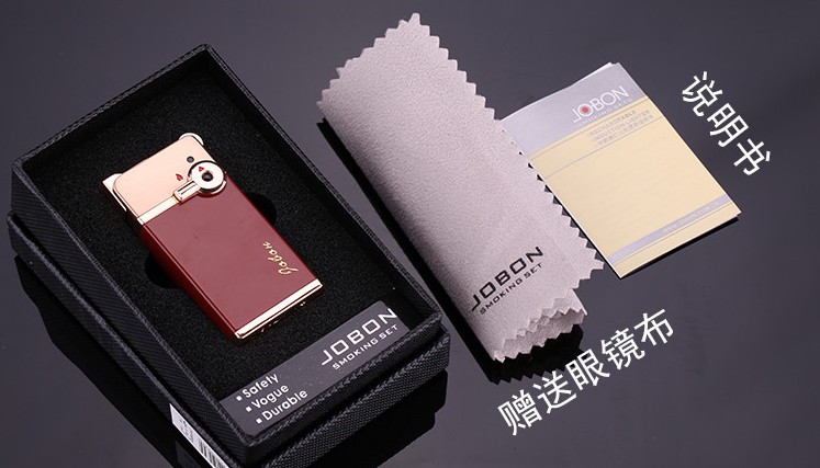 Authentic Zhongbang đôi lửa chuyển thẳng vào ngọn lửa mở nhẹ tùy chỉnh kim loại tùy chỉnh kim loại bánh xe điện tử thuốc lá nhẹ hơn - Bật lửa bật lửa điện plasma