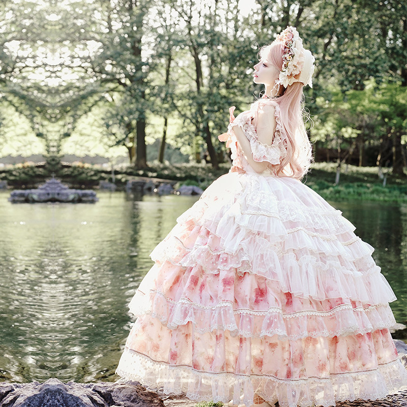 Lolita原创华丽花嫁公主裙【玫瑰花信】:👗梦幻婚礼必选,让你成为童话中的新娘! -lolita洛丽塔连衣裙-淘宝好物网