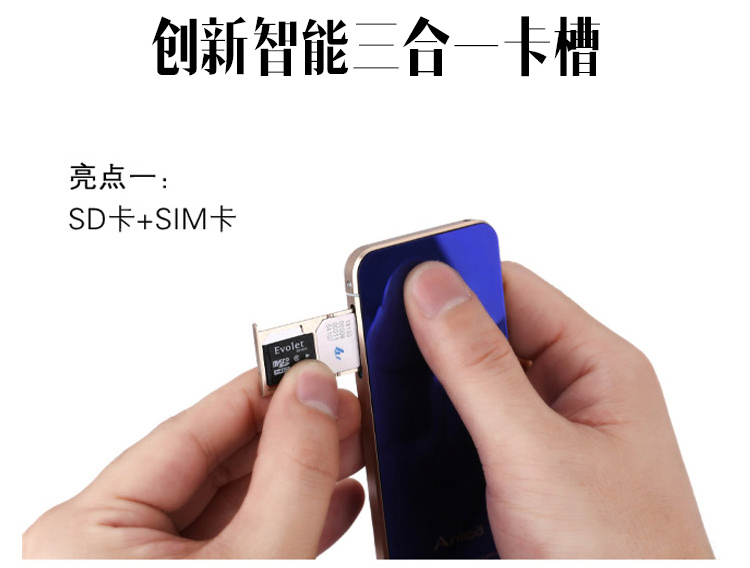 Anika A9 mạng thẻ đỏ di động thông minh cảm ứng bỏ túi siêu mỏng sinh viên nam nữ bỏ túi điện thoại di động mini