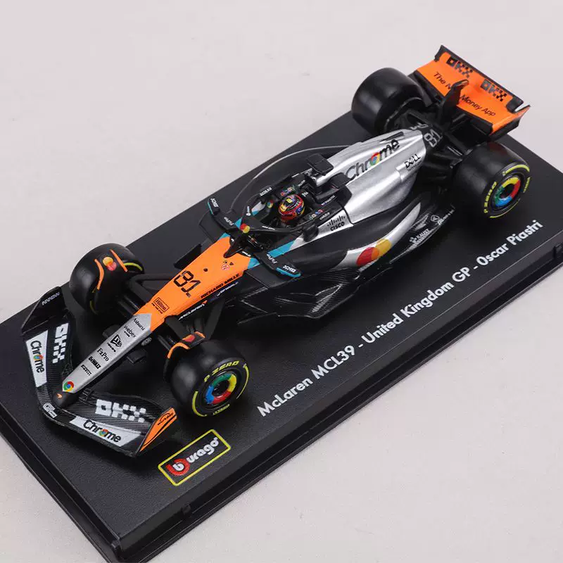 Модель гоночной машины из металла, 1:43 2025 McKay MCL39 Гран-при Великобритании F1, имитация
