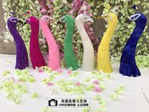 Simulation peacock head peacock head model peacock head ornaments Peacock feast ornaments feather peacock head