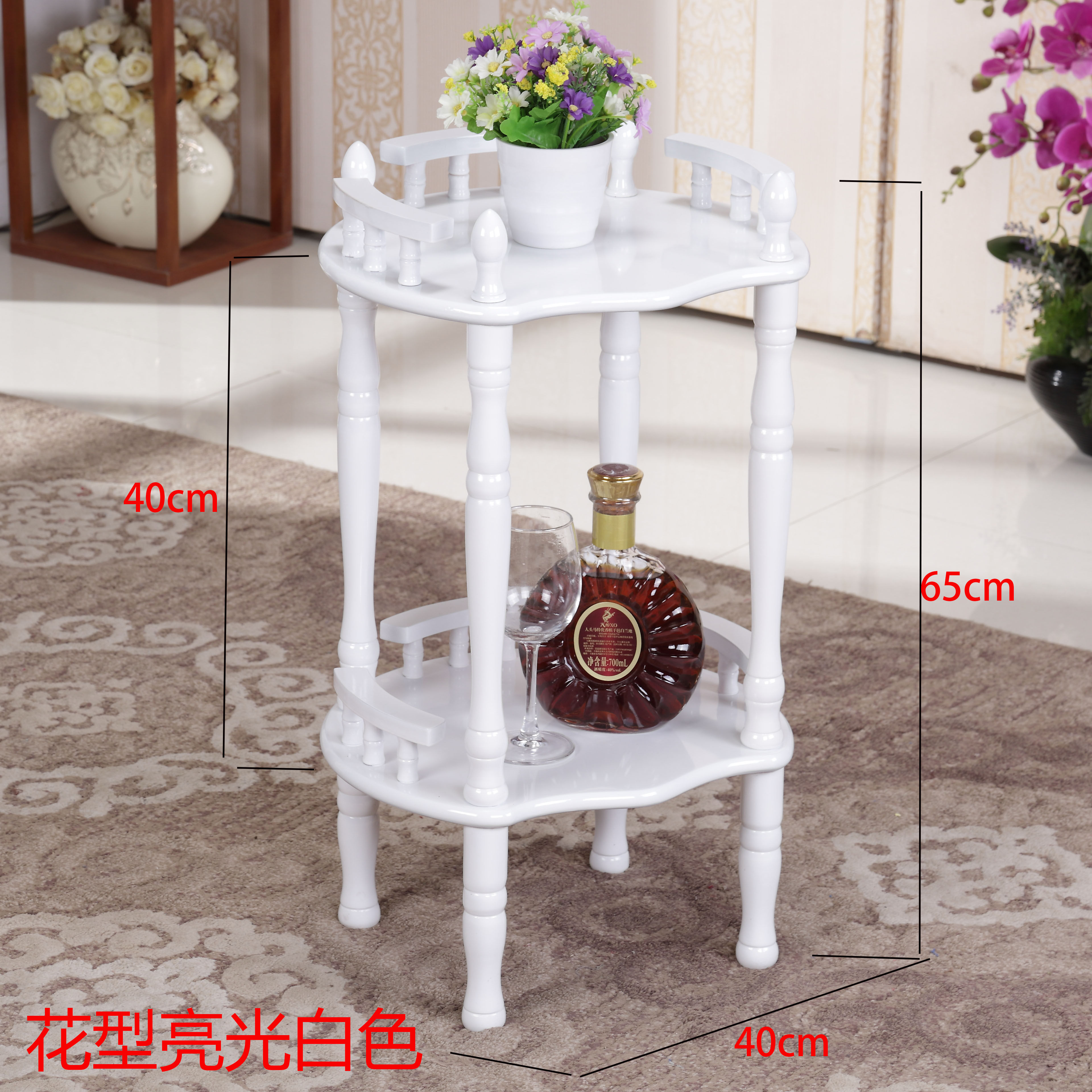 Bedside bedside small table round coffee table telephone table assembly sofa edge a few corners a few Mediterranean colors